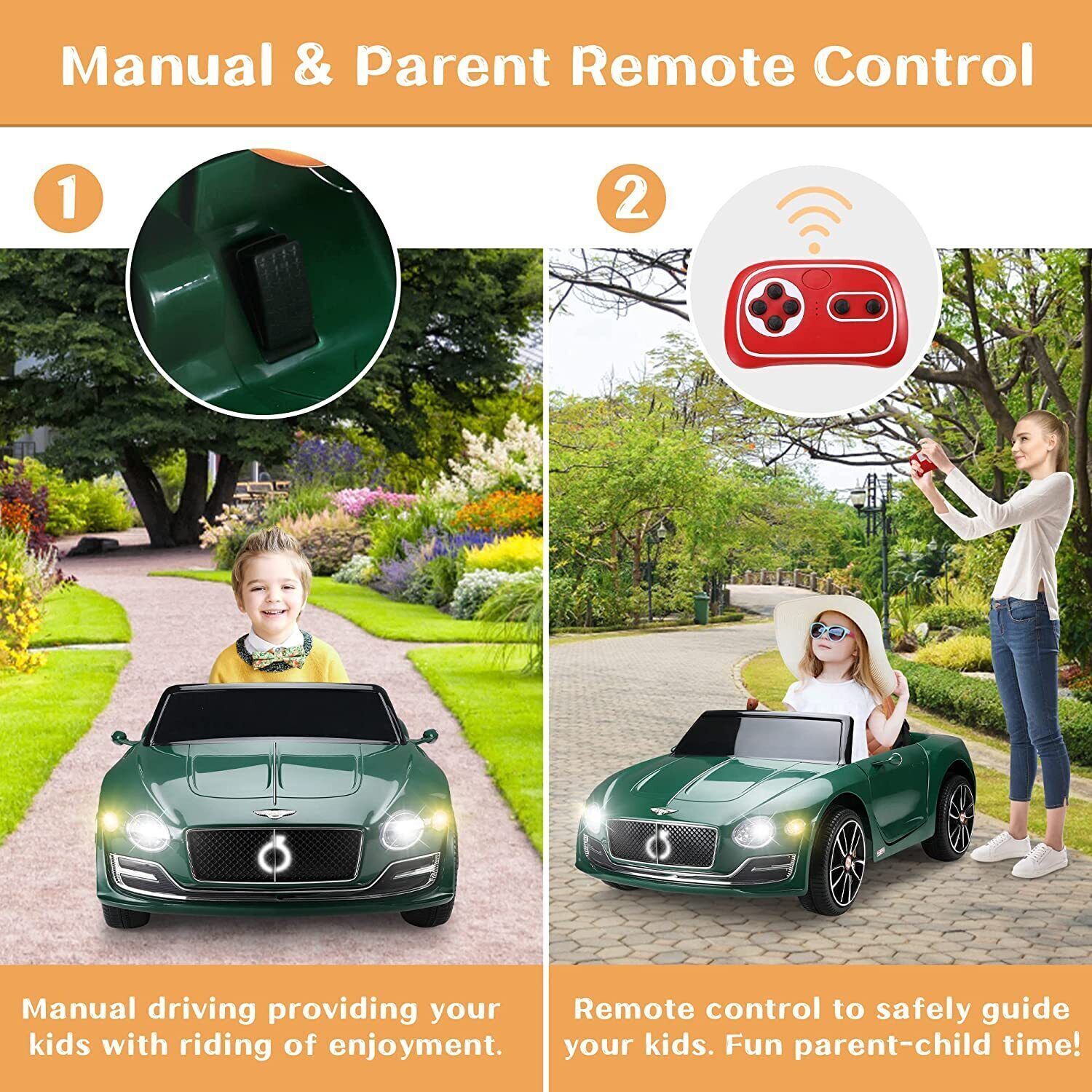 12V Electric Licensed Bentley Style Kids Ride On Car with Remote Control