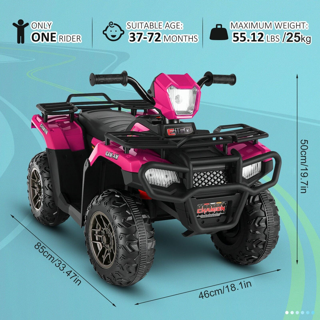 Electric ATV Ride-On Toy Car for Kids with USB/MP3, Suitable for Ages 3-6