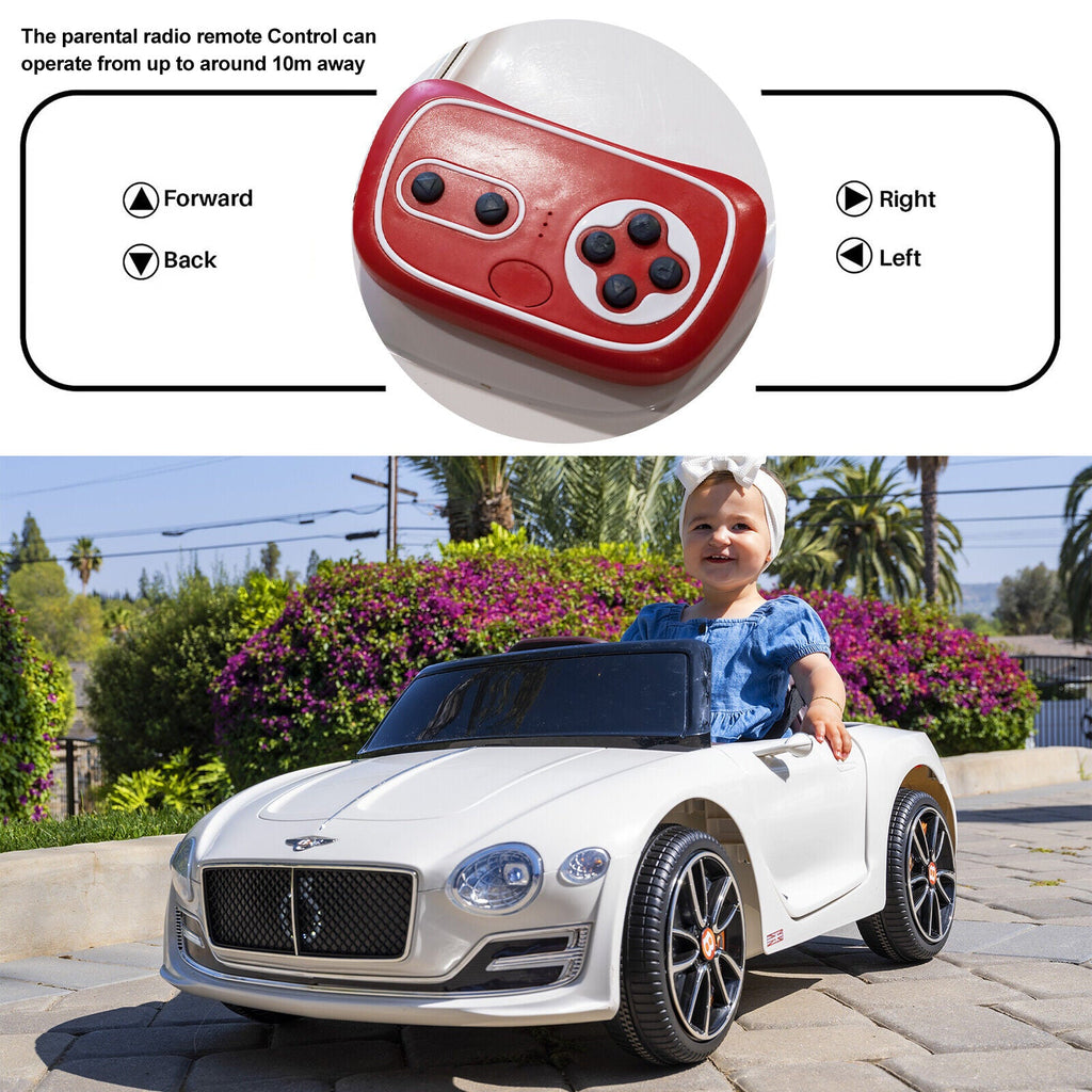 Licensed Bentley Style Electric Ride-On Car for Kids with Remote Control - 12V