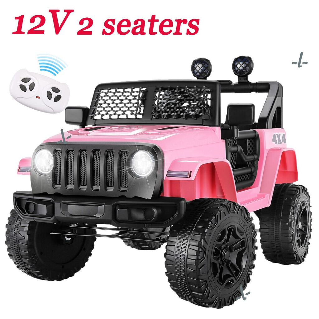 12V Electric Ride-On Car for Kids with Remote Control - Pink 4-Wheel Toy Vehicle
