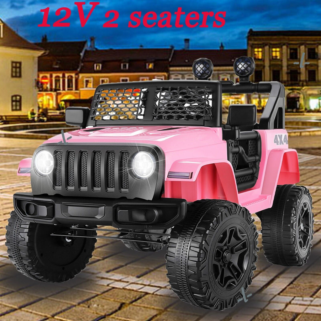12V Electric Ride-On Car for Kids with Remote Control - Pink 4-Wheel Toy Vehicle