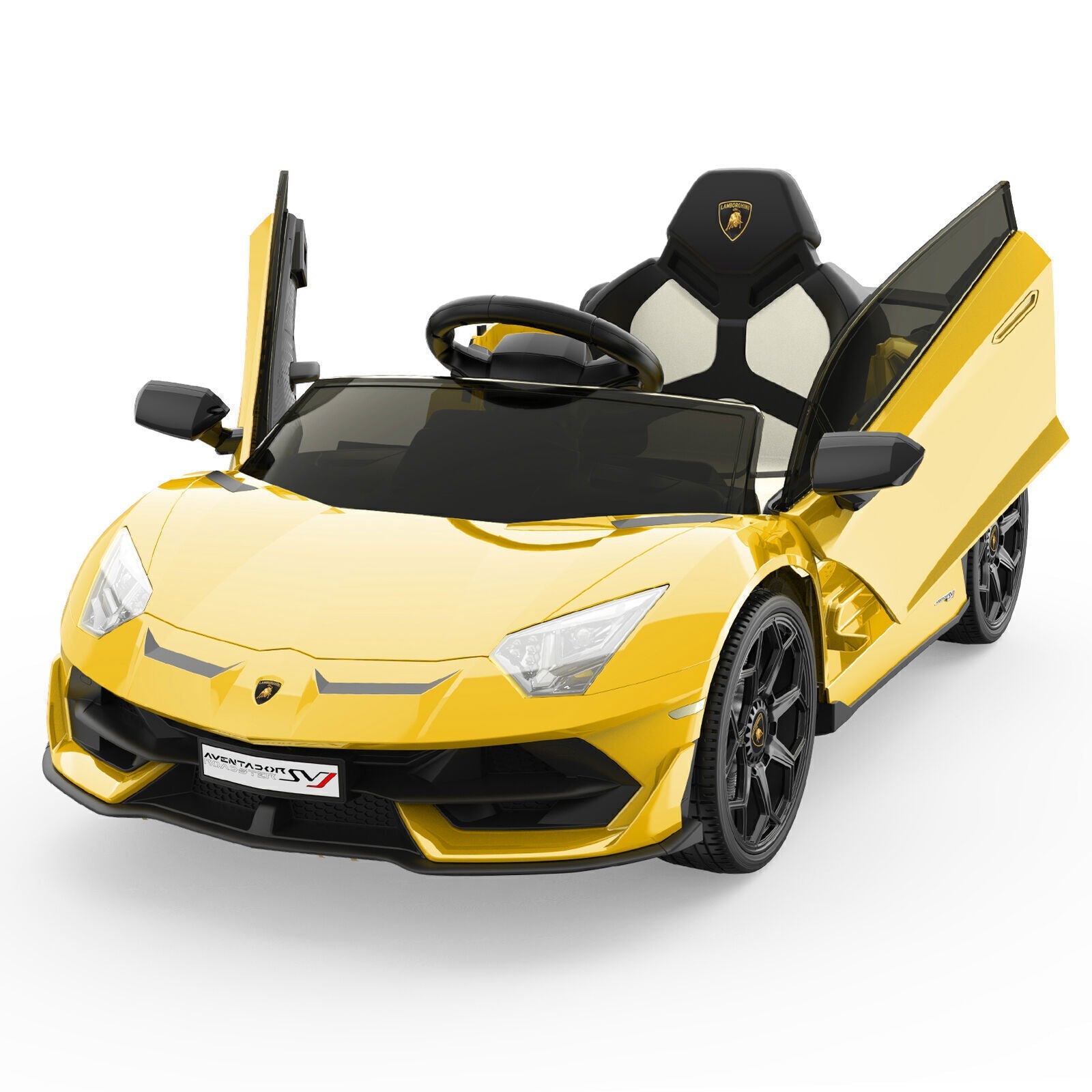 12V Electric Ride-On Car for Kids with Remote Control, LED Lights, and 2 Speed Options - Perfect Gift for Children