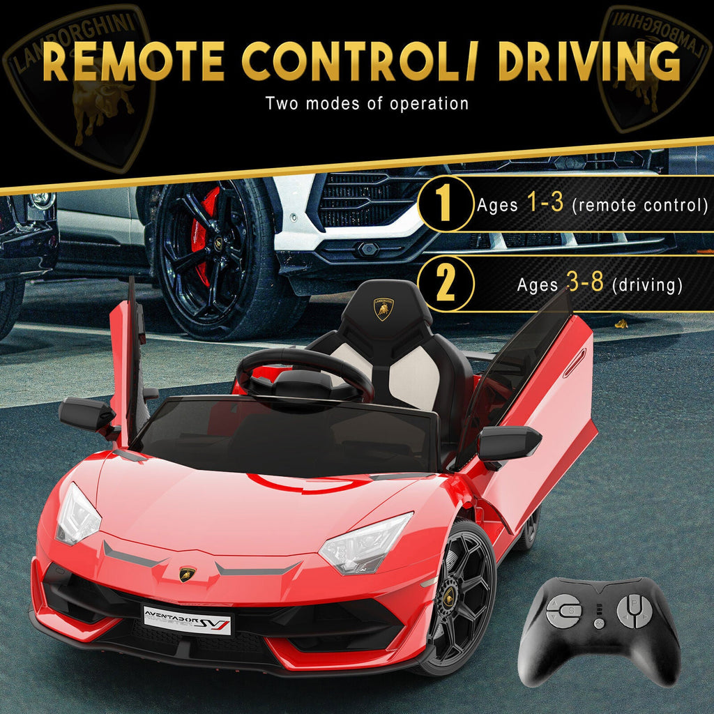 12V Electric Ride-On Car for Kids with Remote Control, LED Lights, and 2 Speed Options - Perfect Gift for Children