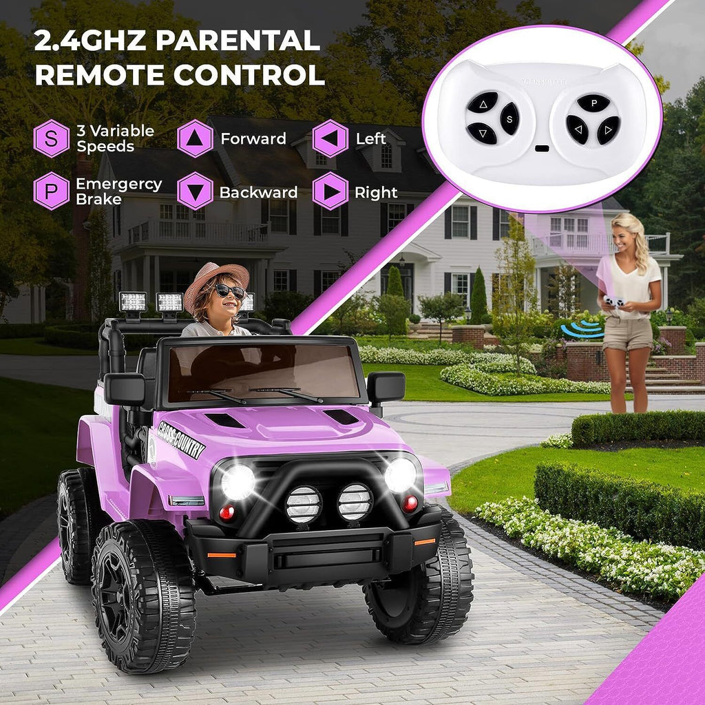 12V Electric Truck Toy for Kids with Remote Control - Ride On Car with 4 Wheels