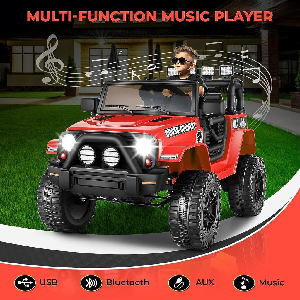12V Electric Ride On Car Truck with Parent Remote Control, AUX & USB - 3 Speed Options