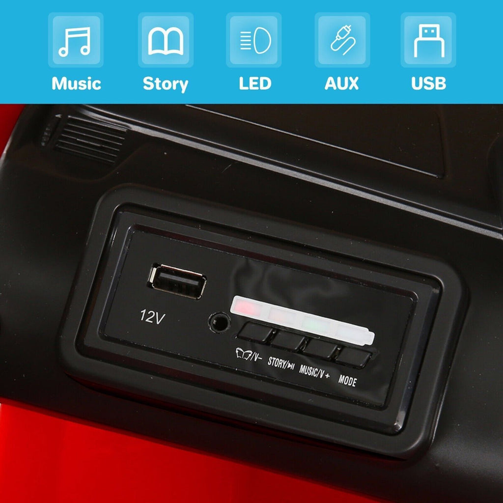 12V Electric Ride On Jeep Toy Car with USB, Bluetooth, and Remote Control for Kids