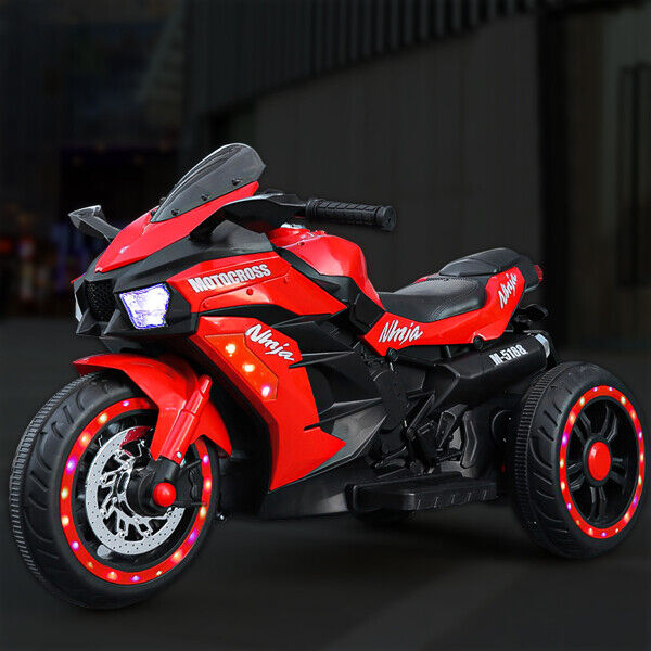 12V Electric Ride-On Motorcycle for Kids - Rechargeable 3 Wheel Motorbike