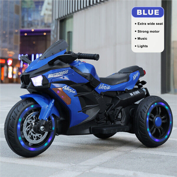 12V Electric Ride On Motorcycle for Kids with LED Lights
