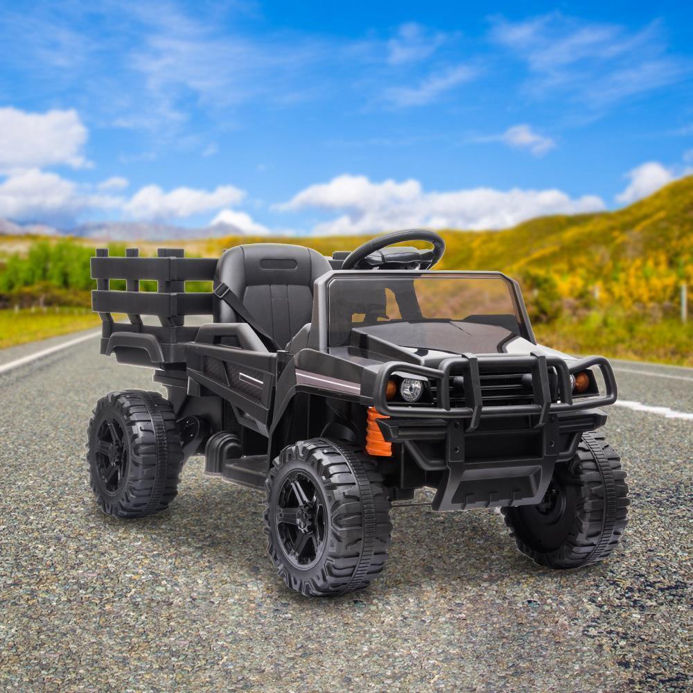 12V Electric Ride-On Tractor with Trailer and Remote Control for Kids