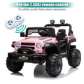 12V Electric Ride-On Truck Car for Kids with RC Remote Control - Pink