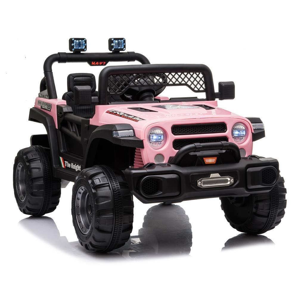 12V Electric Ride-On Truck Car for Kids with RC Remote Control - Pink