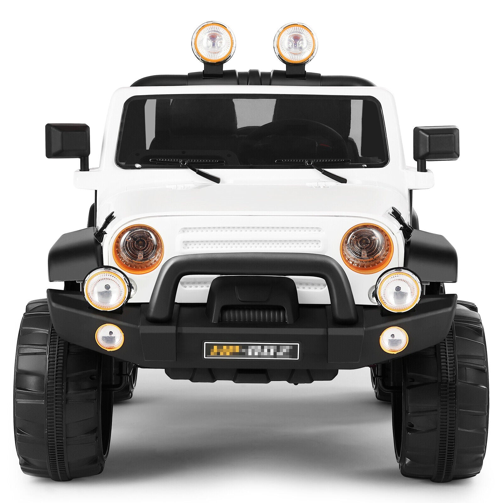 Electric 3-Speed Kids Ride-On Car with MP3, LED Lights, and Remote Control - White