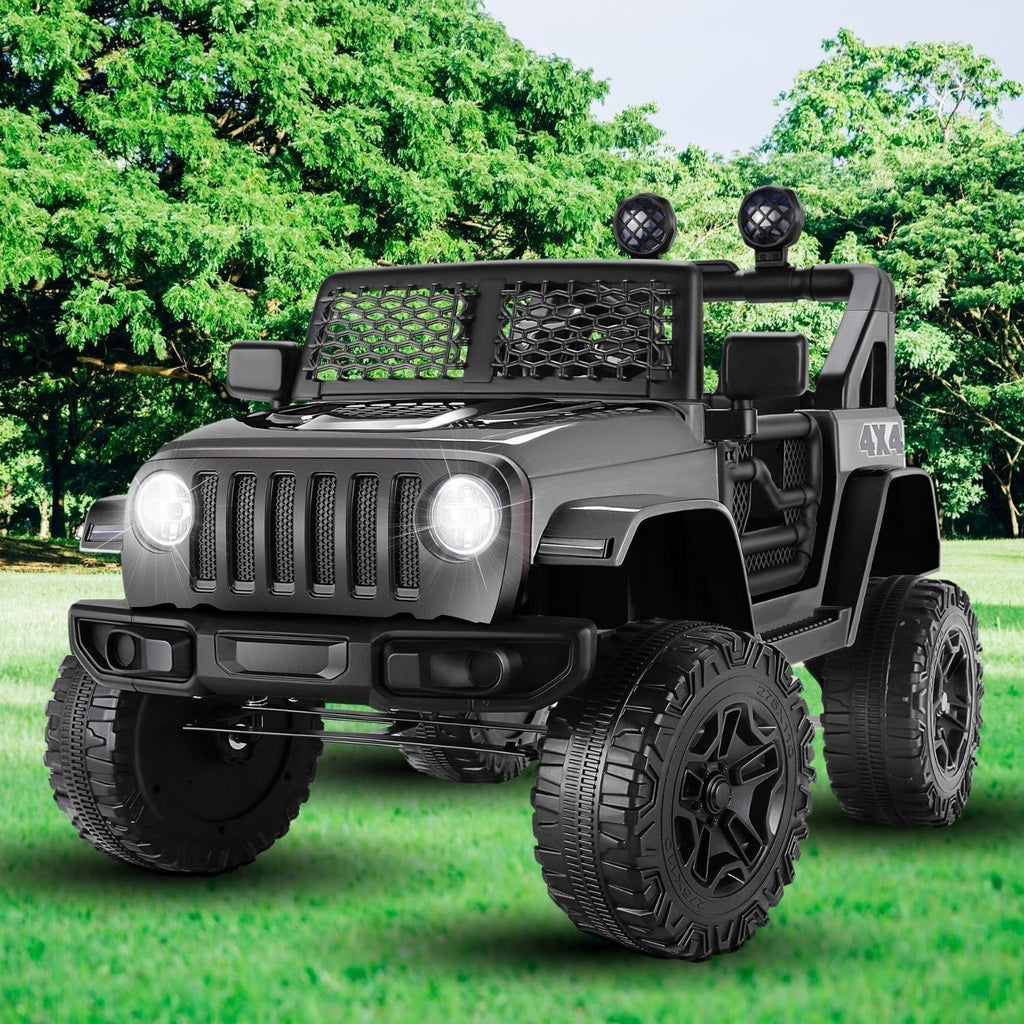 12V Electric Ride On Truck for Kids with Remote Control, MP3 Player, LED Lights, and USB Port