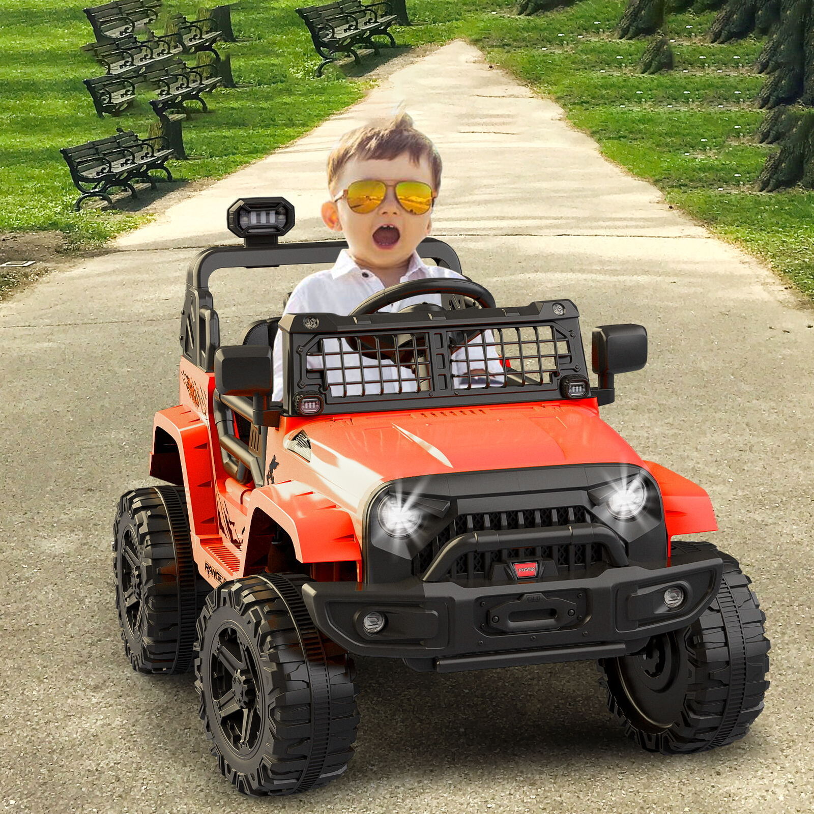 12V Electric Ride On Truck with Remote Control and LED Lights