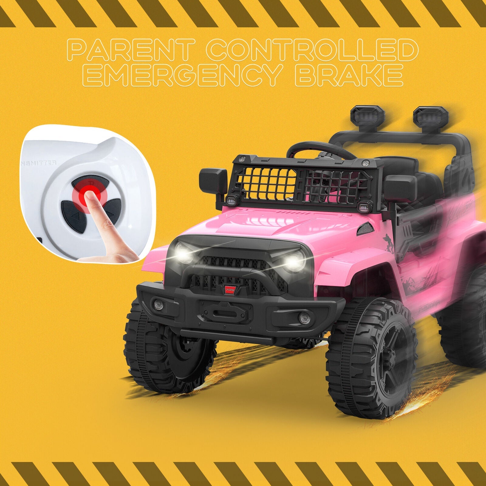 12V Electric Ride On Truck with Remote Control and LED Lights