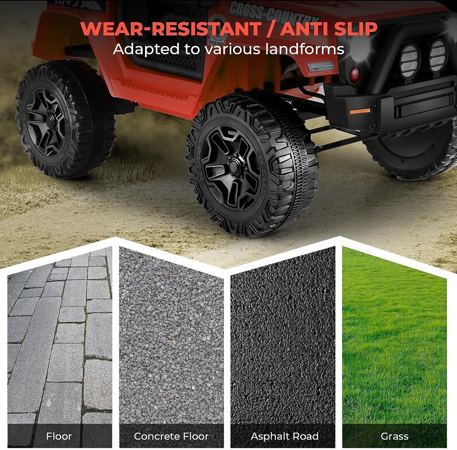 Electric Ride-On Truck with Remote Control and LED Lights - 3 Speed Options