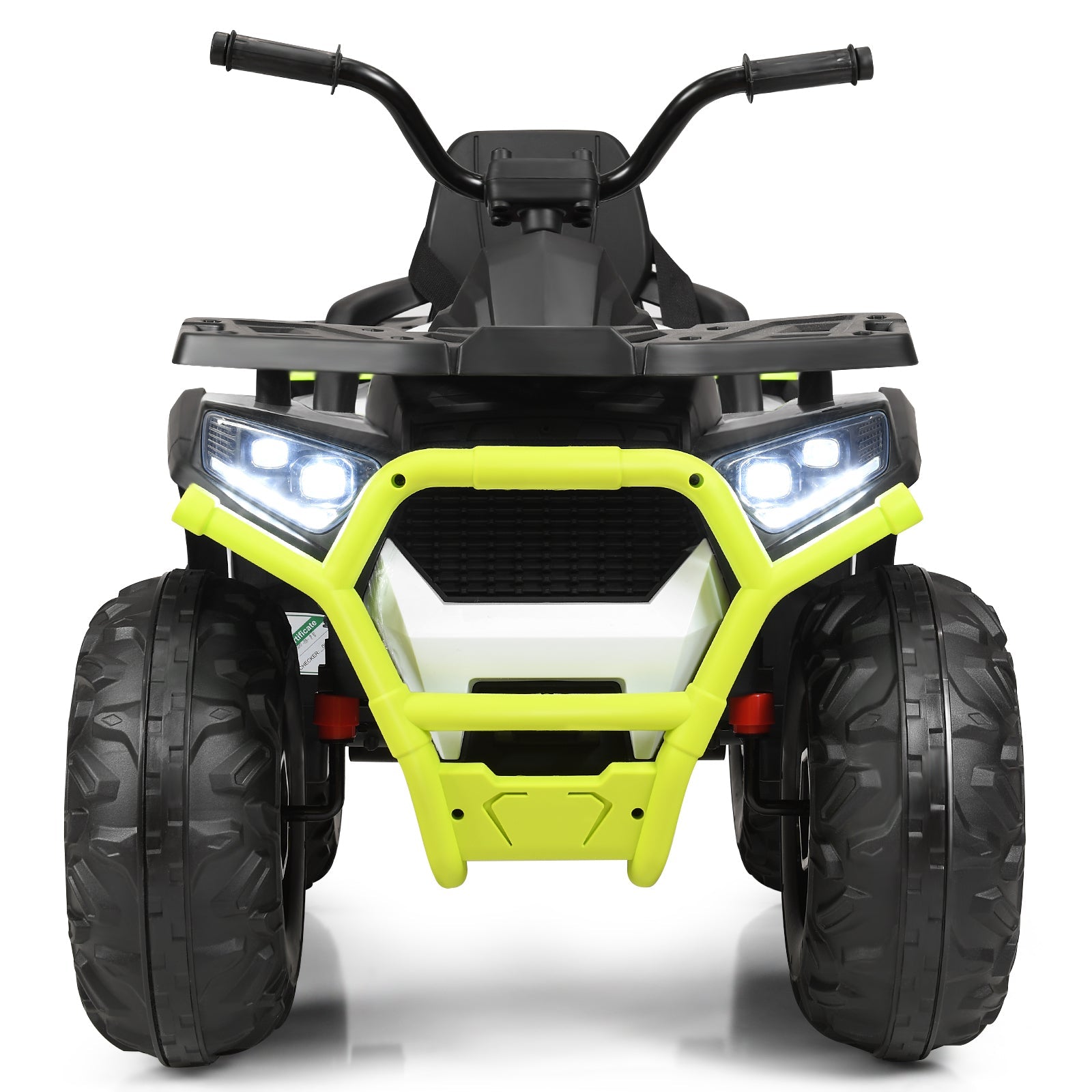 12V Kids Electric Ride On Car Toy with LED Lights in Black, Red, or White