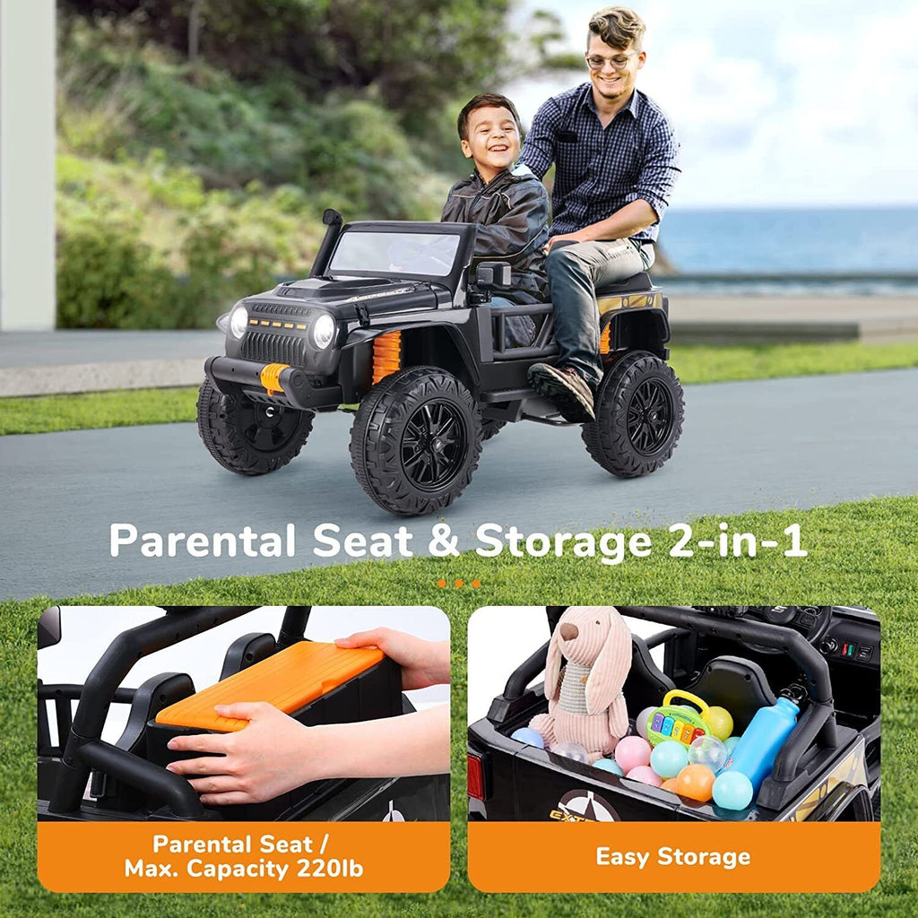 12V Kids Electric Ride On Toy Truck Car with Remote Control and Parent Seat