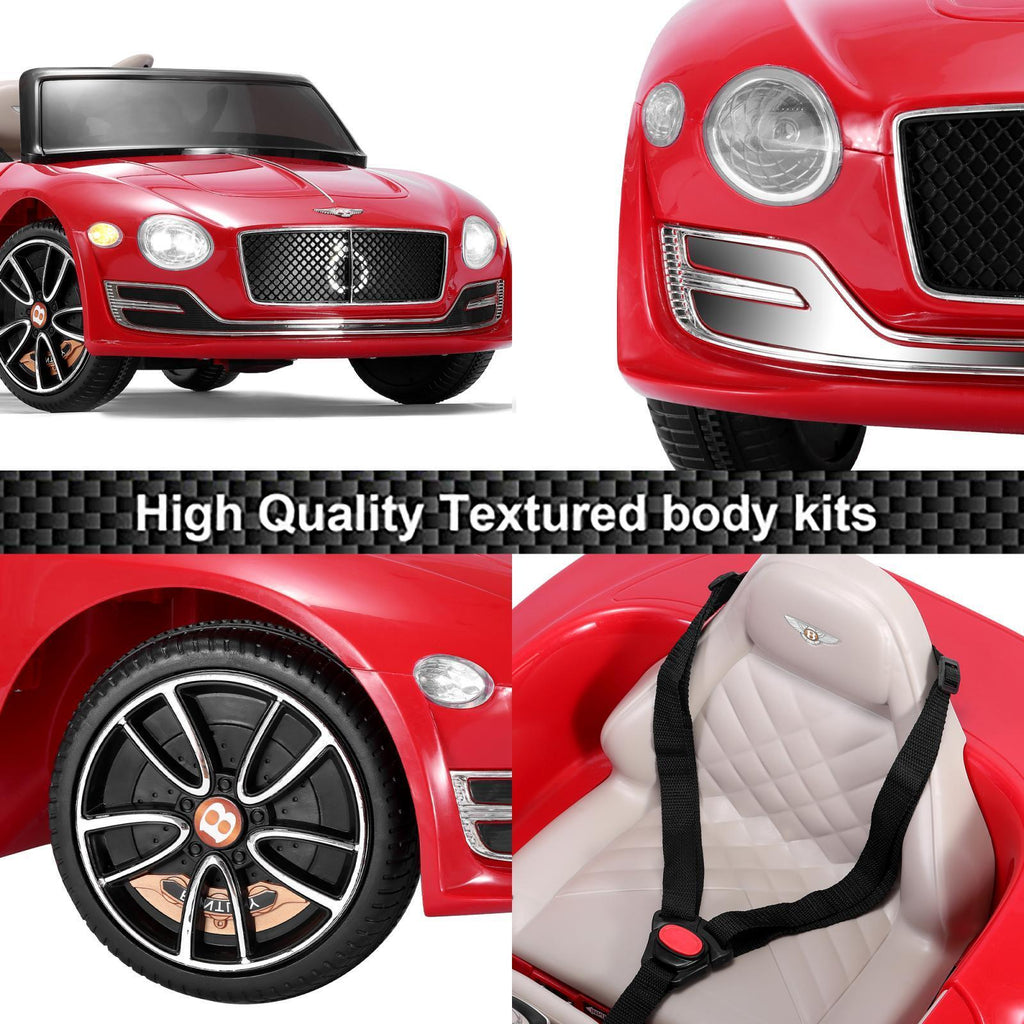 12V Licensed Bentley Style Kids Ride On Electric Car with LED Remote Control