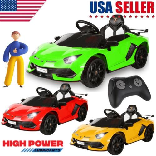 12V Licensed Lamborghini Aventador Electric Ride-On Car for Kids - Battery Powered Sports Vehicle