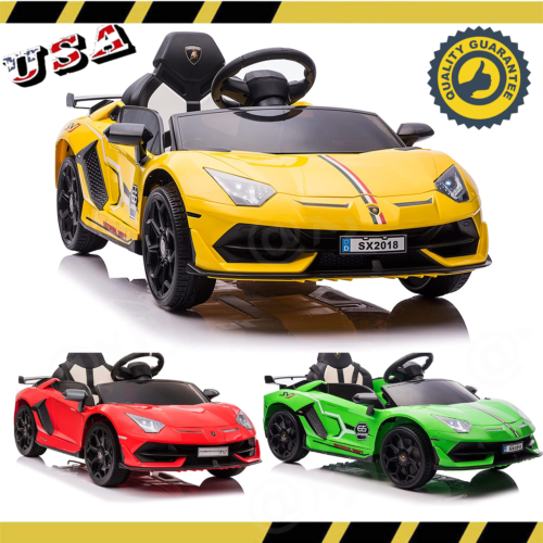 Magic Cars® 12V Lamborghini Aventador Style SVJ Ride-On Car for Kids - Electric Vehicle With Wireless Parental Control