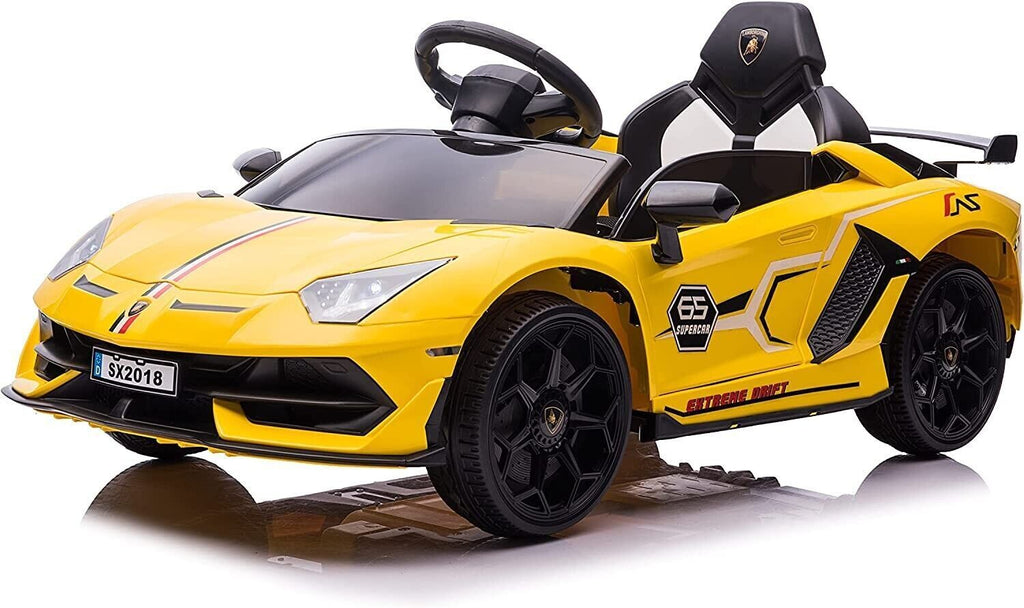 Licensed Lamborghini 12V Electric Ride-On Car with Hydraulic Doors for Kids