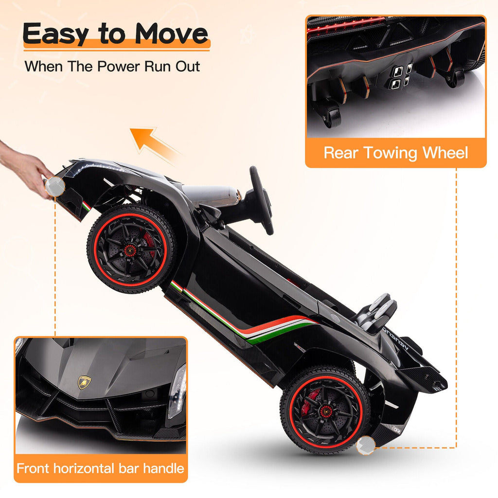 12V Licensed Lamborghini Electric Ride On Car for Kids - 2 Seater with Remote Control