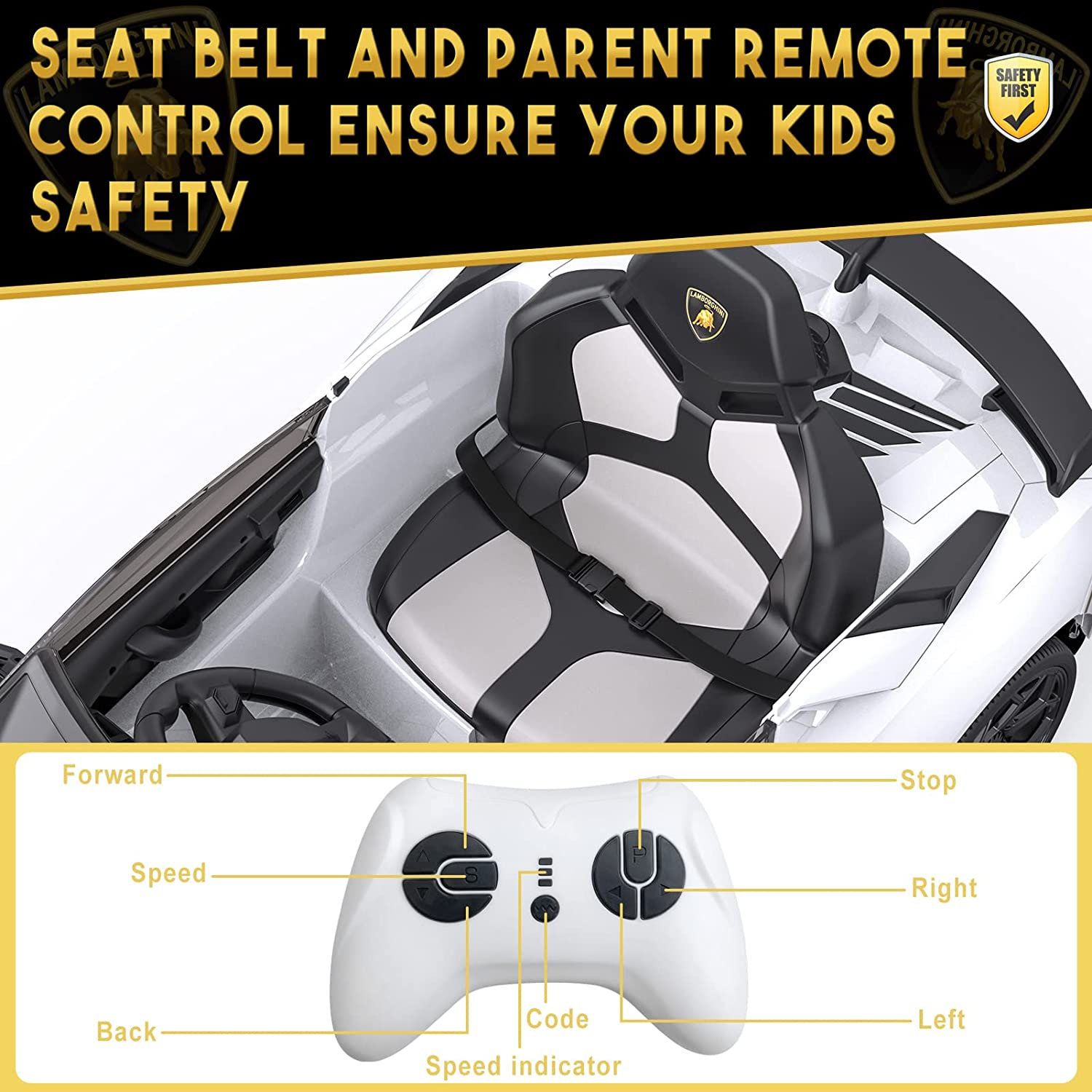 12V Licensed Lamborghini Electric Ride-On Car for Kids: The Ultimate Driving Experience