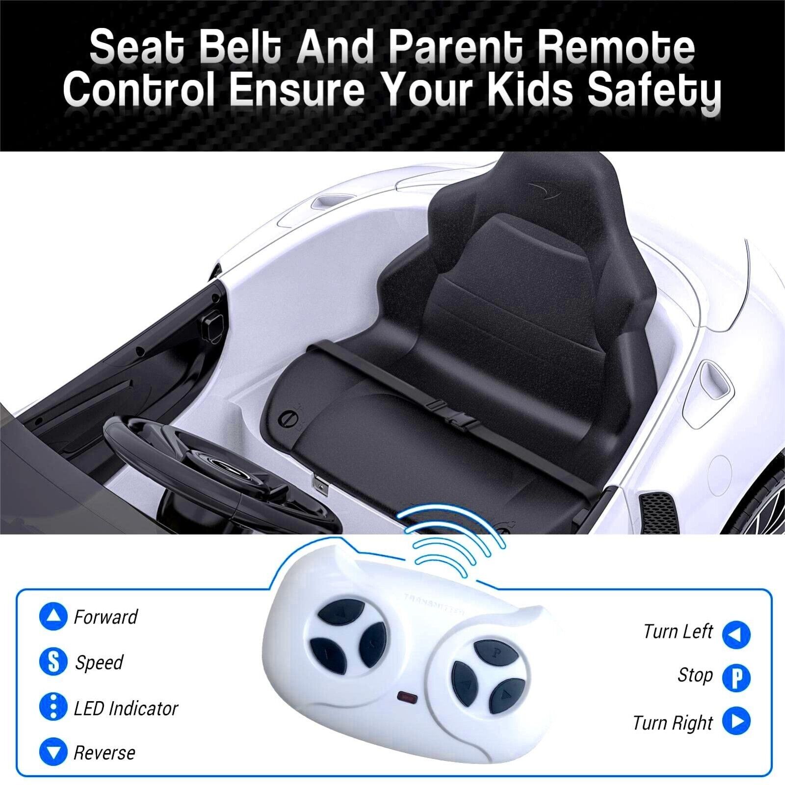 12V Licensed Lamborghini/McLaren Kids Ride On Car with Remote Control - Electric Gift for Children