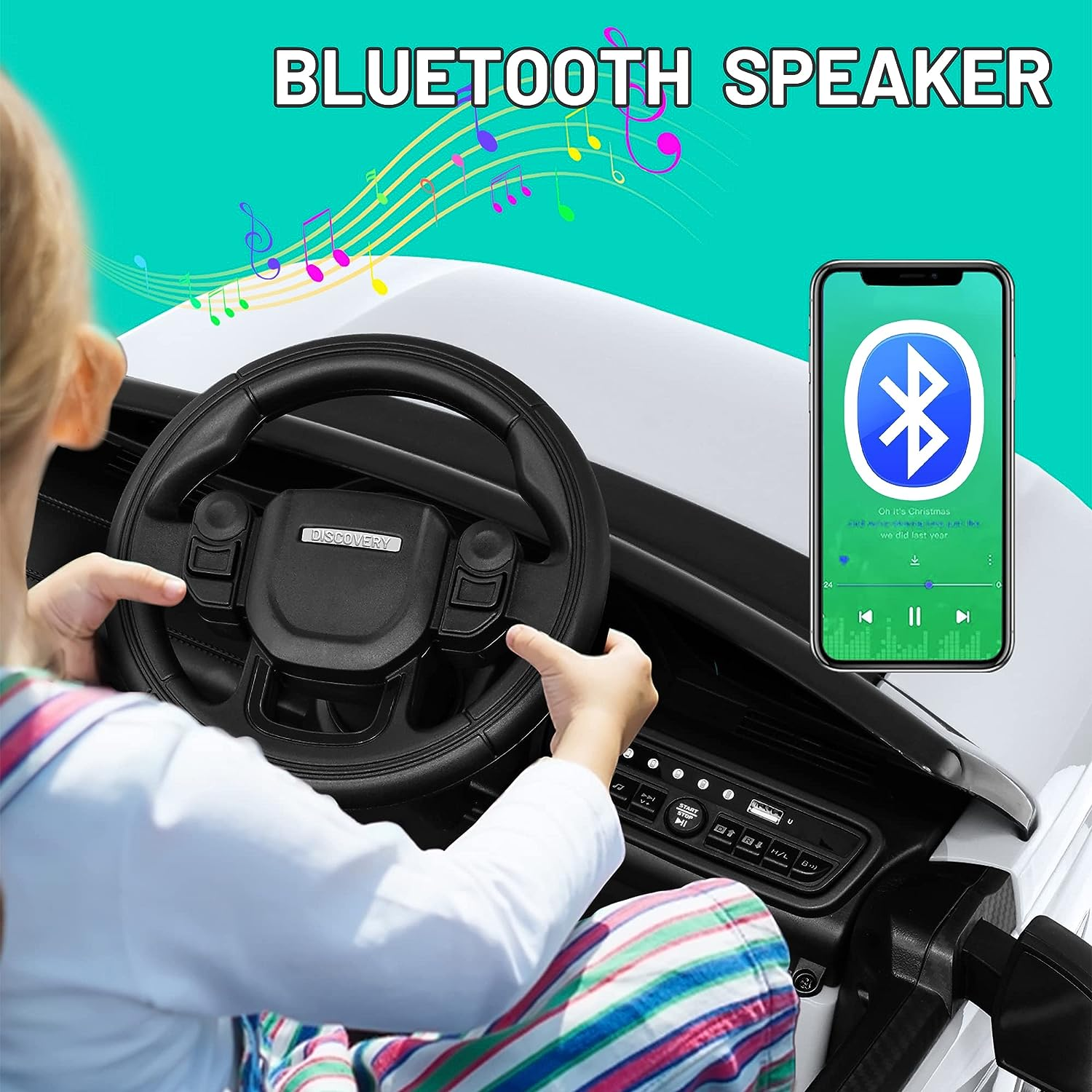 12V Licensed Land-Rover Electric Car for Kids - Powered by Lithium Battery