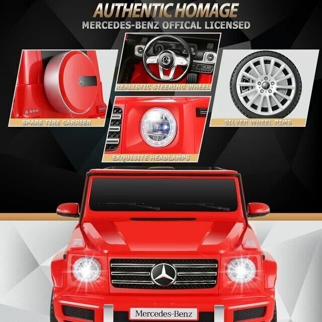 Licensed Mercedes Benz G500 Electric Ride-On Car for Kids with Remote Control - 12V