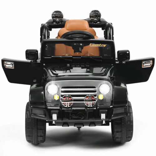 12V RC Remote Control Black Truck Car for Kids