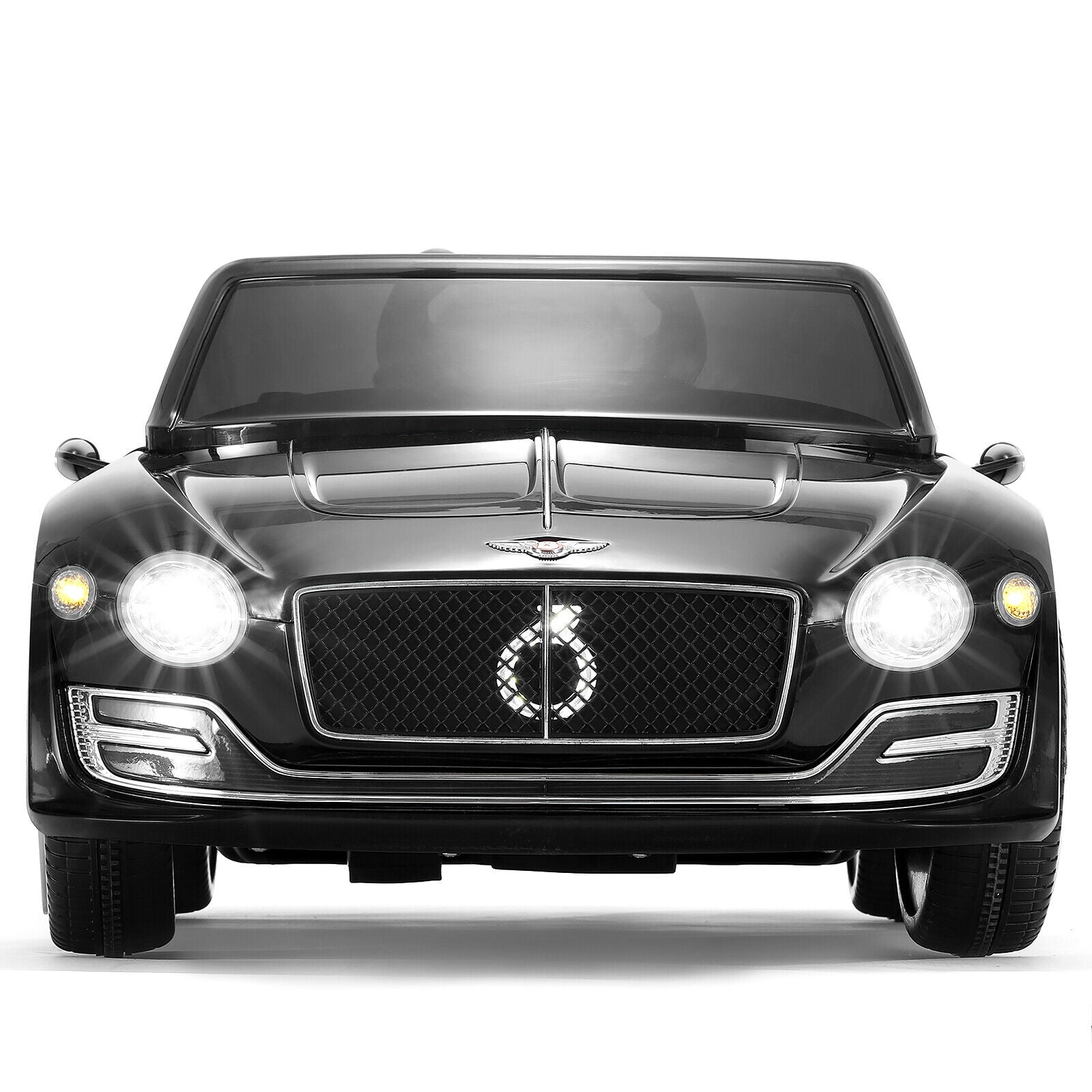 12V Remote Control Bentley Style Electric Ride-On Car with LED Lights for Kids