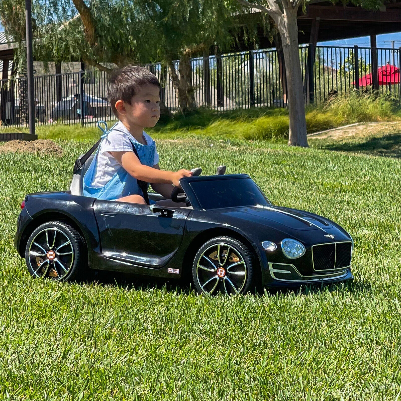 12V Bentley Style Kids Ride On Electric Toy Car with Remote Control and LED Lights