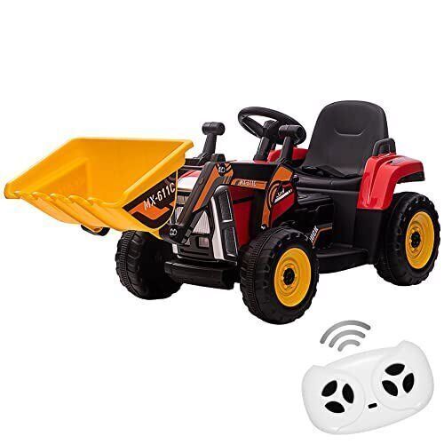 12V Remote Control Excavator Ride-On Toy for Kids - Perfect Christmas Gift!