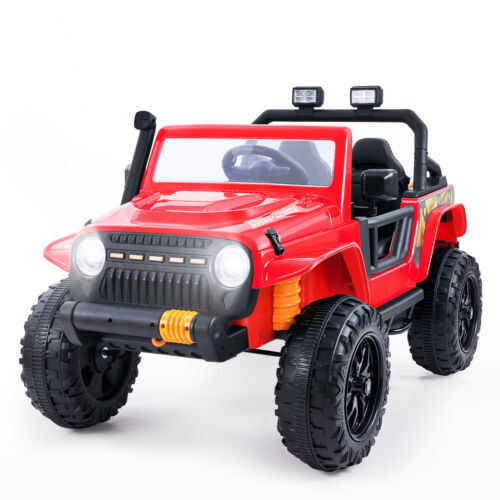 KLOKICK 12V 2-Seater Electric Ride-On Truck for Kids with Remote Control and LED Lights