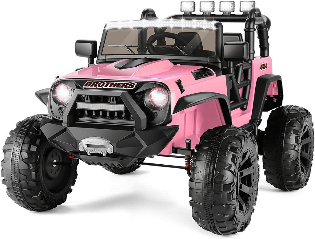 Adventure-Ready 24V&12V Kids Electric Jeep with Remote Control, 3 Speeds, and LED Lights
