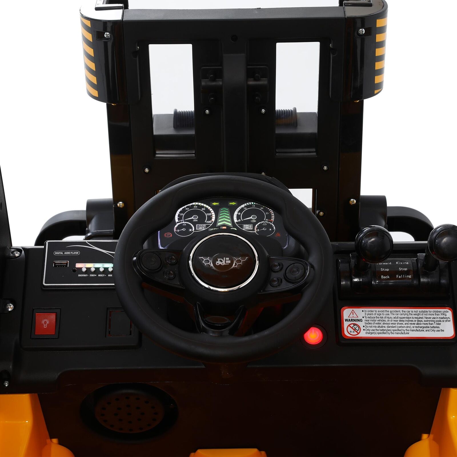 12V7A Electric Ride-on Car for Kids with Lifting Rod and Forklift Feature - Perfect Gift for Children