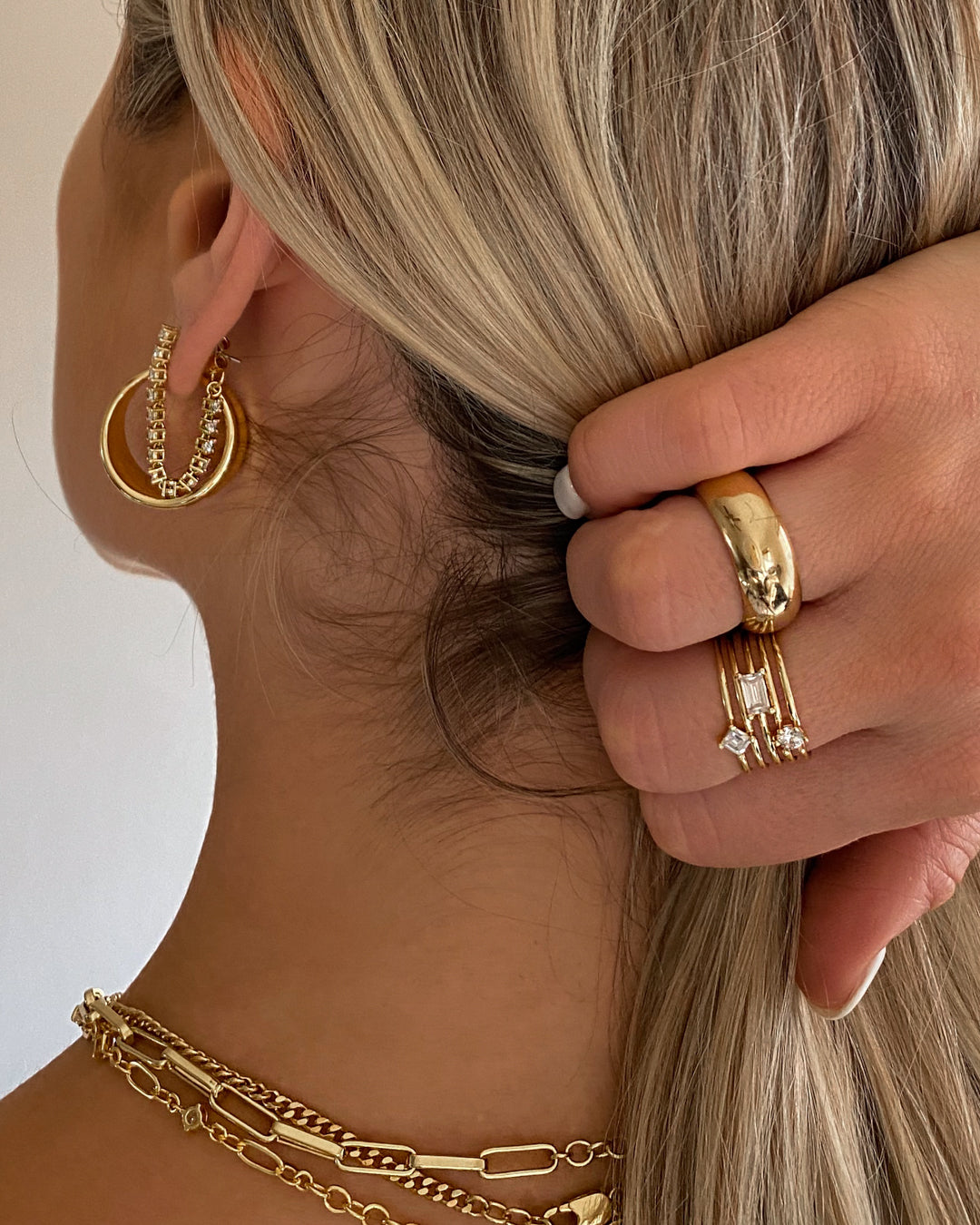 Ballier Chain Studs- Gold (Ships Late July)