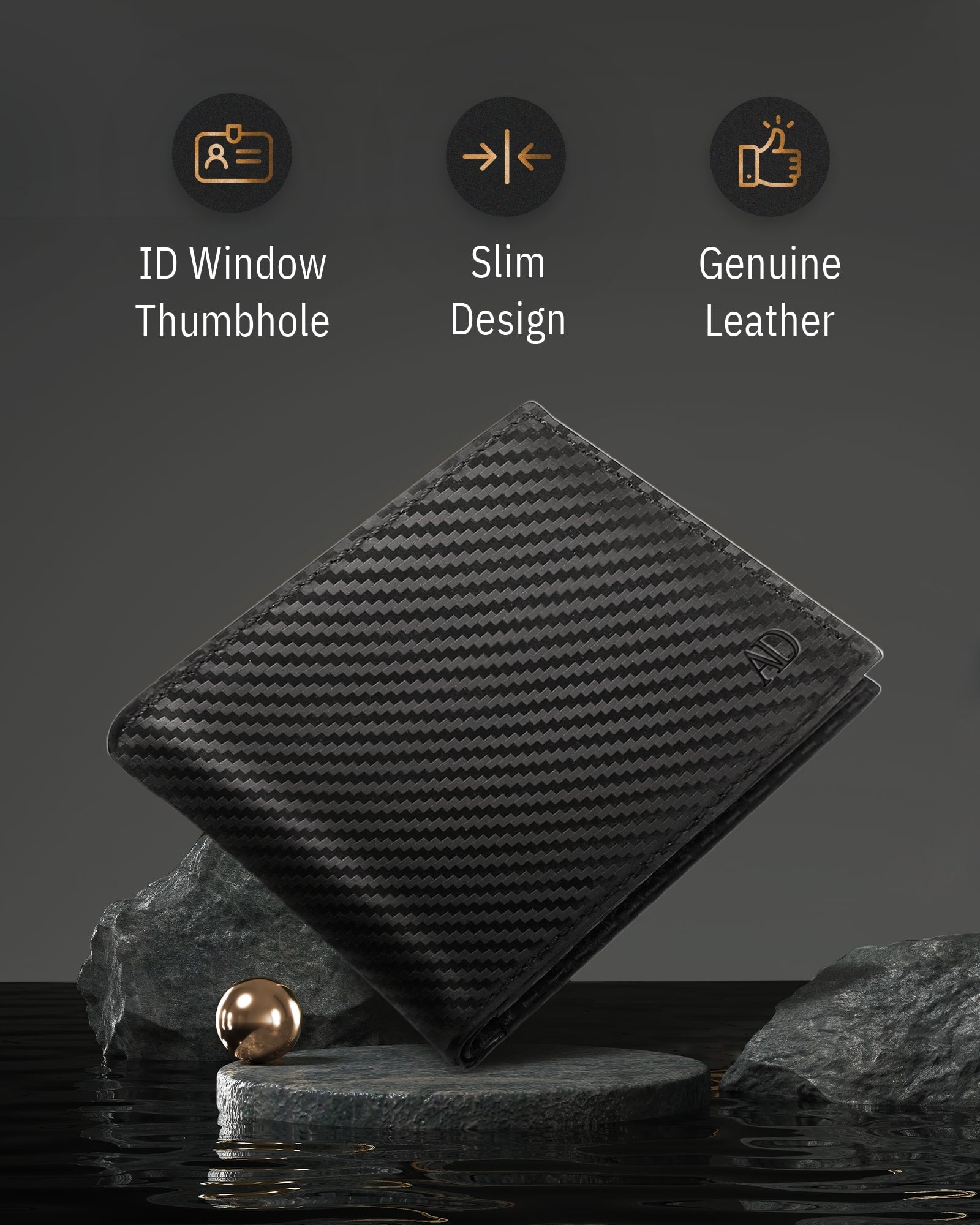 Bifold Wallet With Flip-Up ID Window