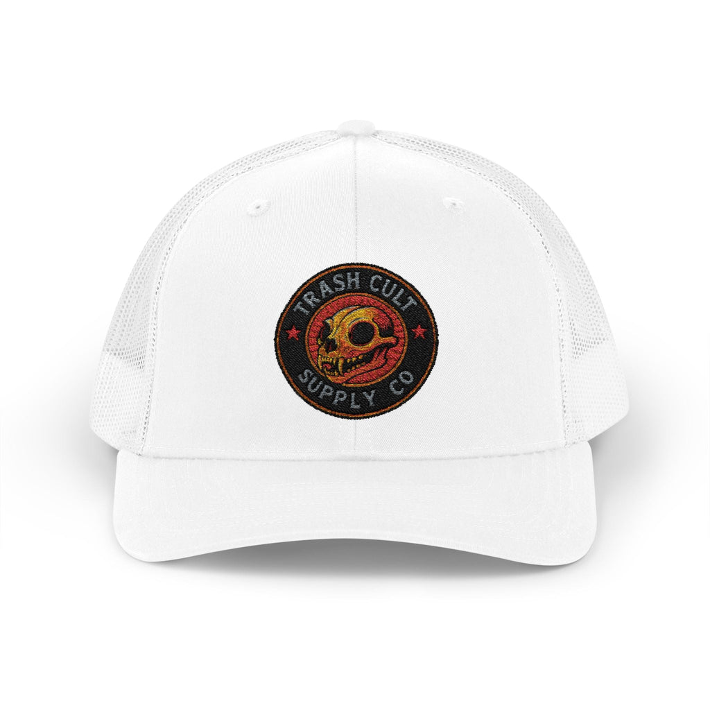 Trash Cult Supply Co. Trucker Hat – Embroidered Logo Snapback Cap