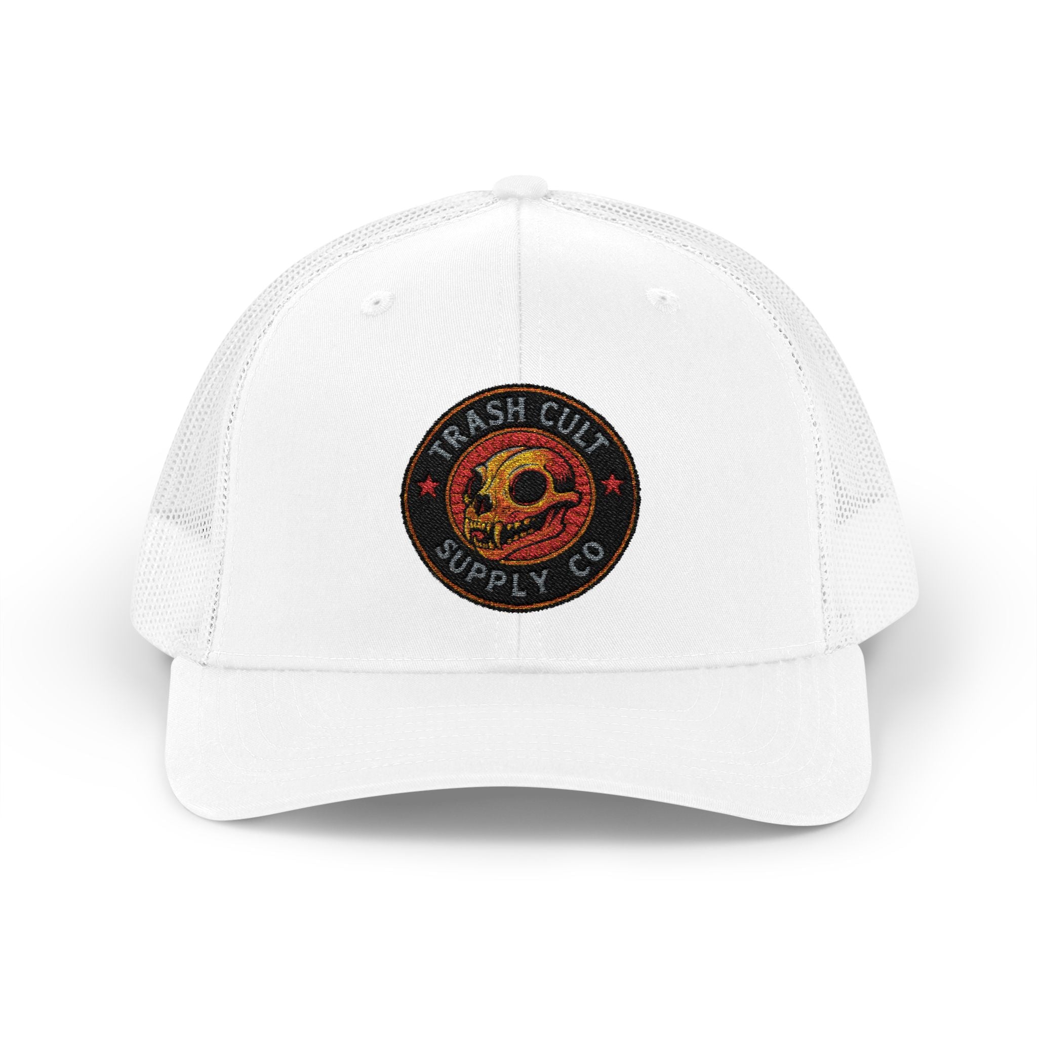 Trash Cult Supply Co. Trucker Hat – Embroidered Logo Snapback Cap