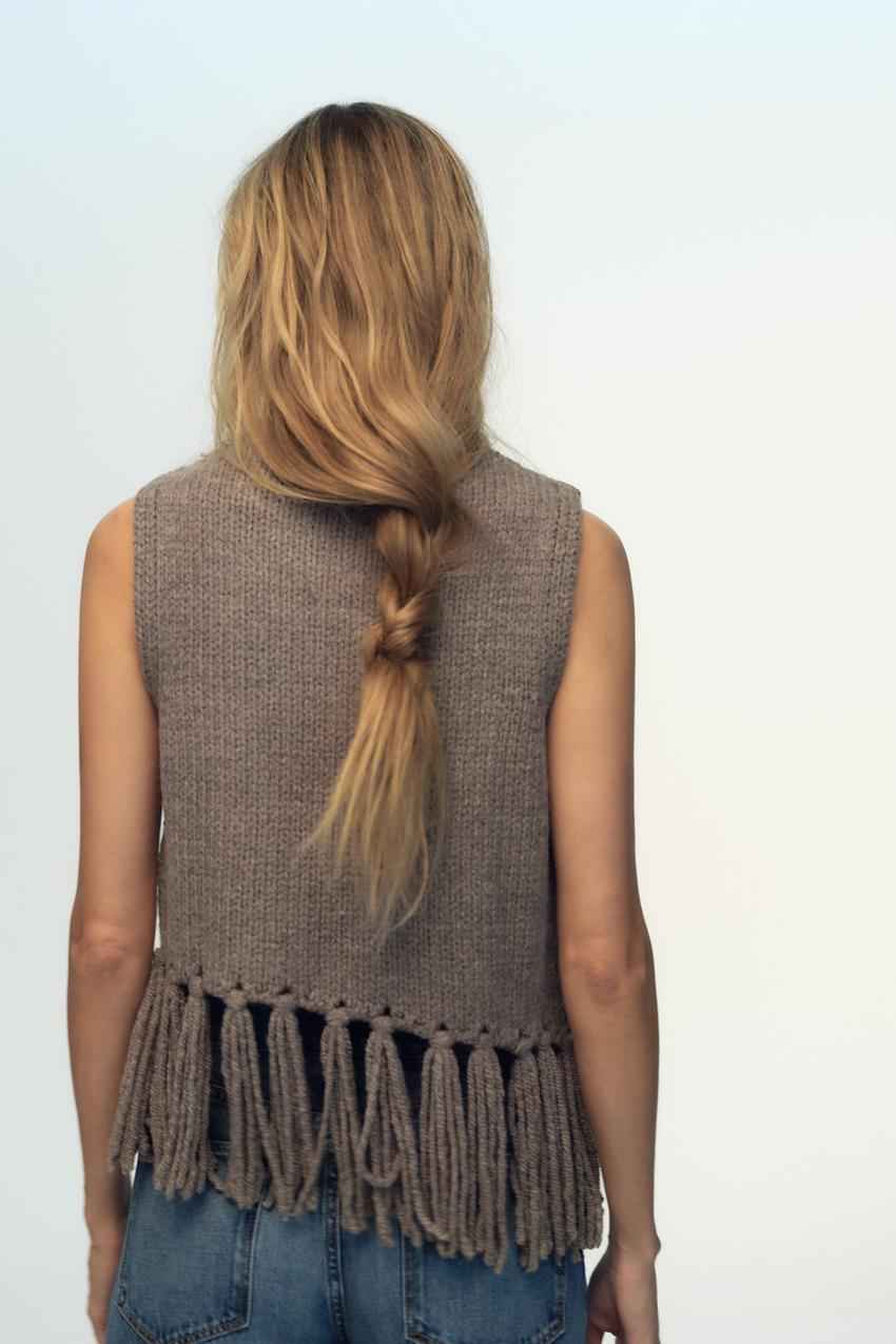 Tassel Knitted Sweater Vest