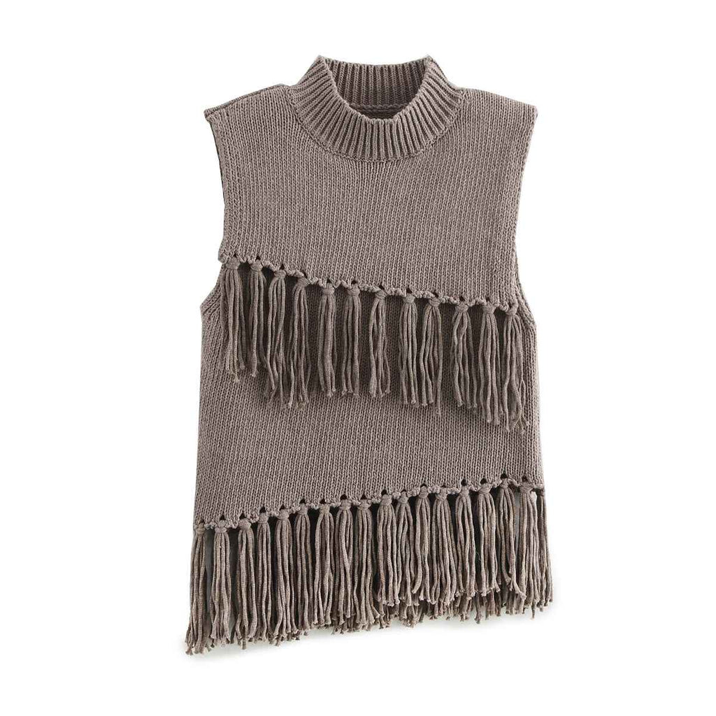 Tassel Knitted Sweater Vest