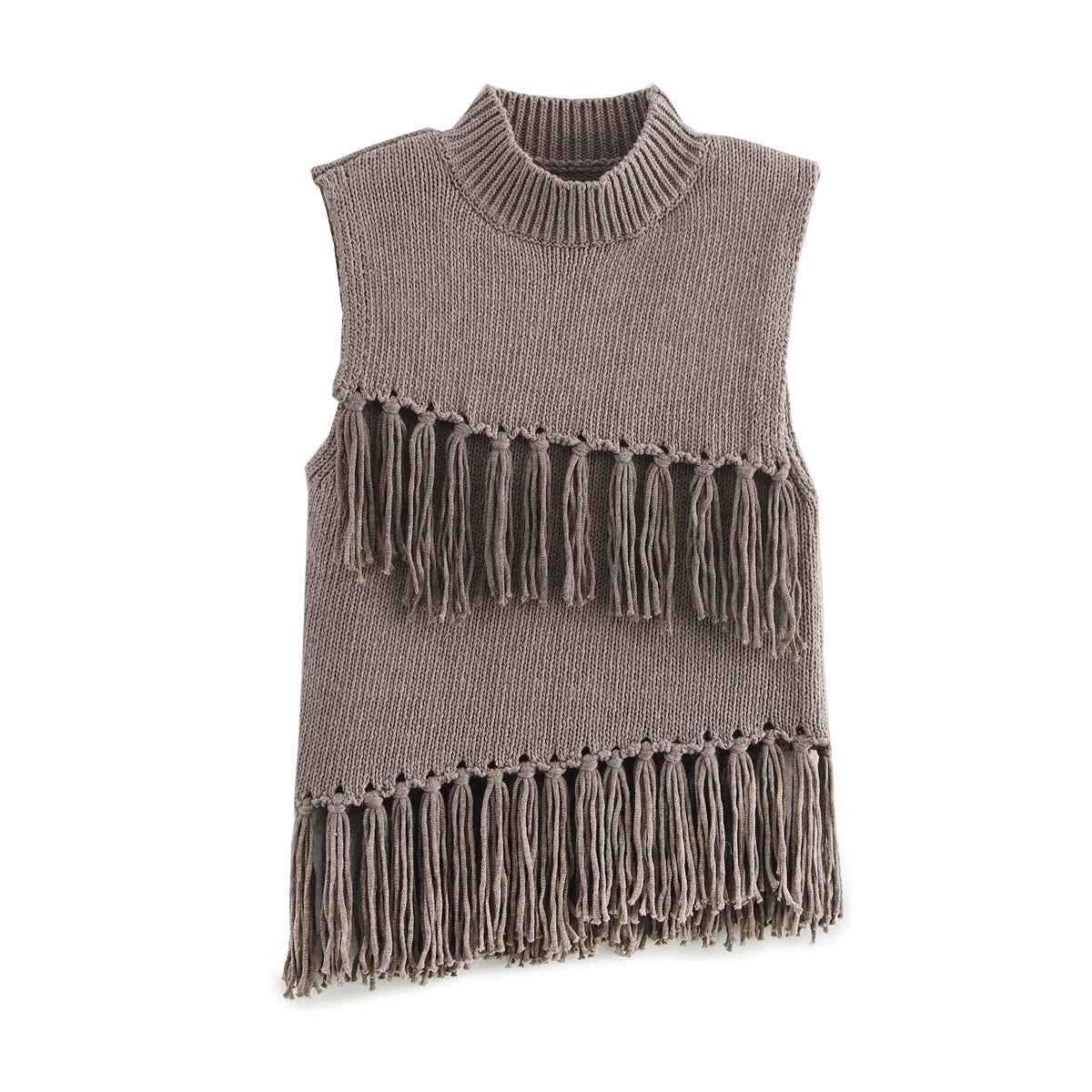 Tassel Knitted Sweater Vest