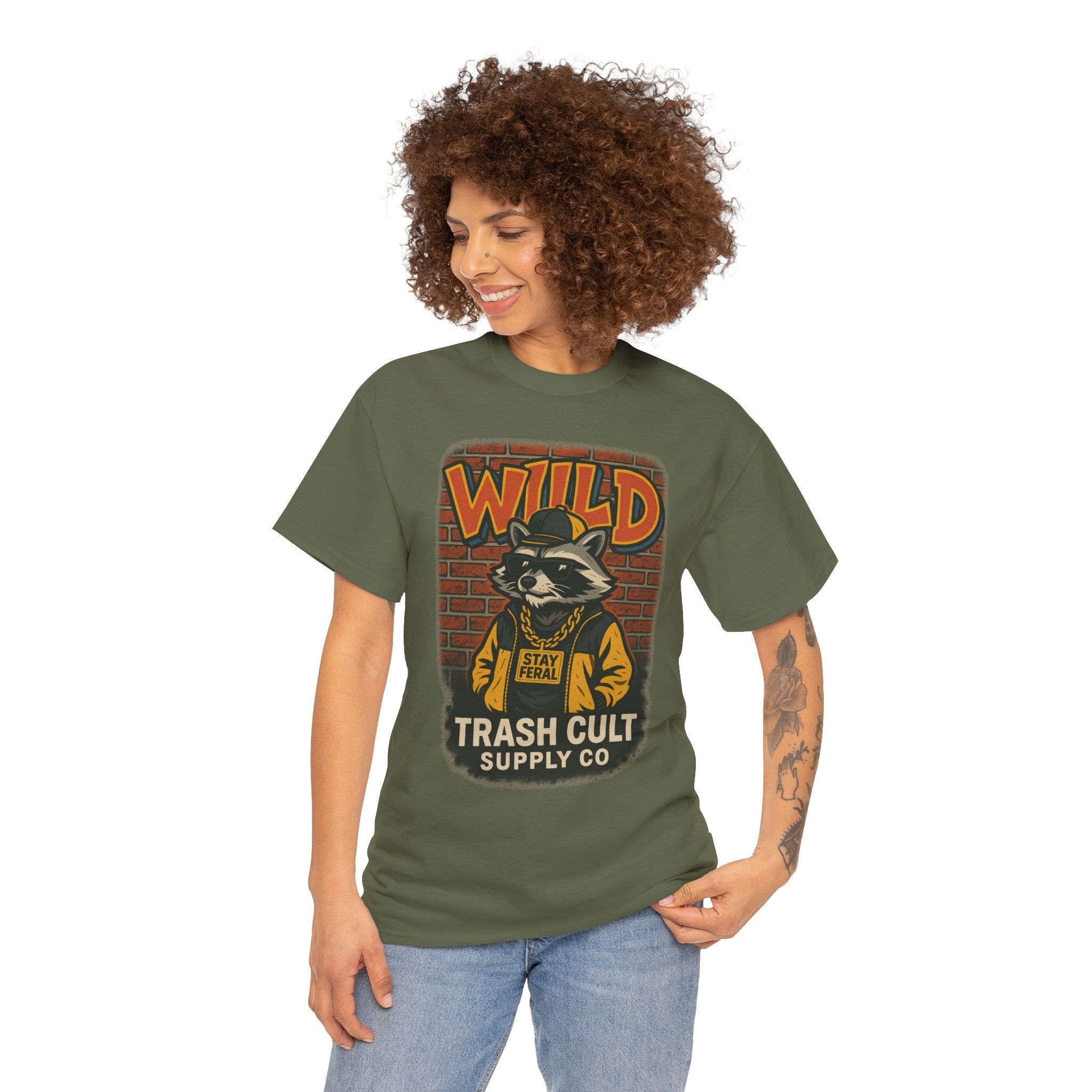 Wild Trash Cult Unisex Tee, Retro Animal T-Shirt, Graphic Tee, Eco-Conscious Apparel, Gift for Nature Lovers, Casual Streetwear