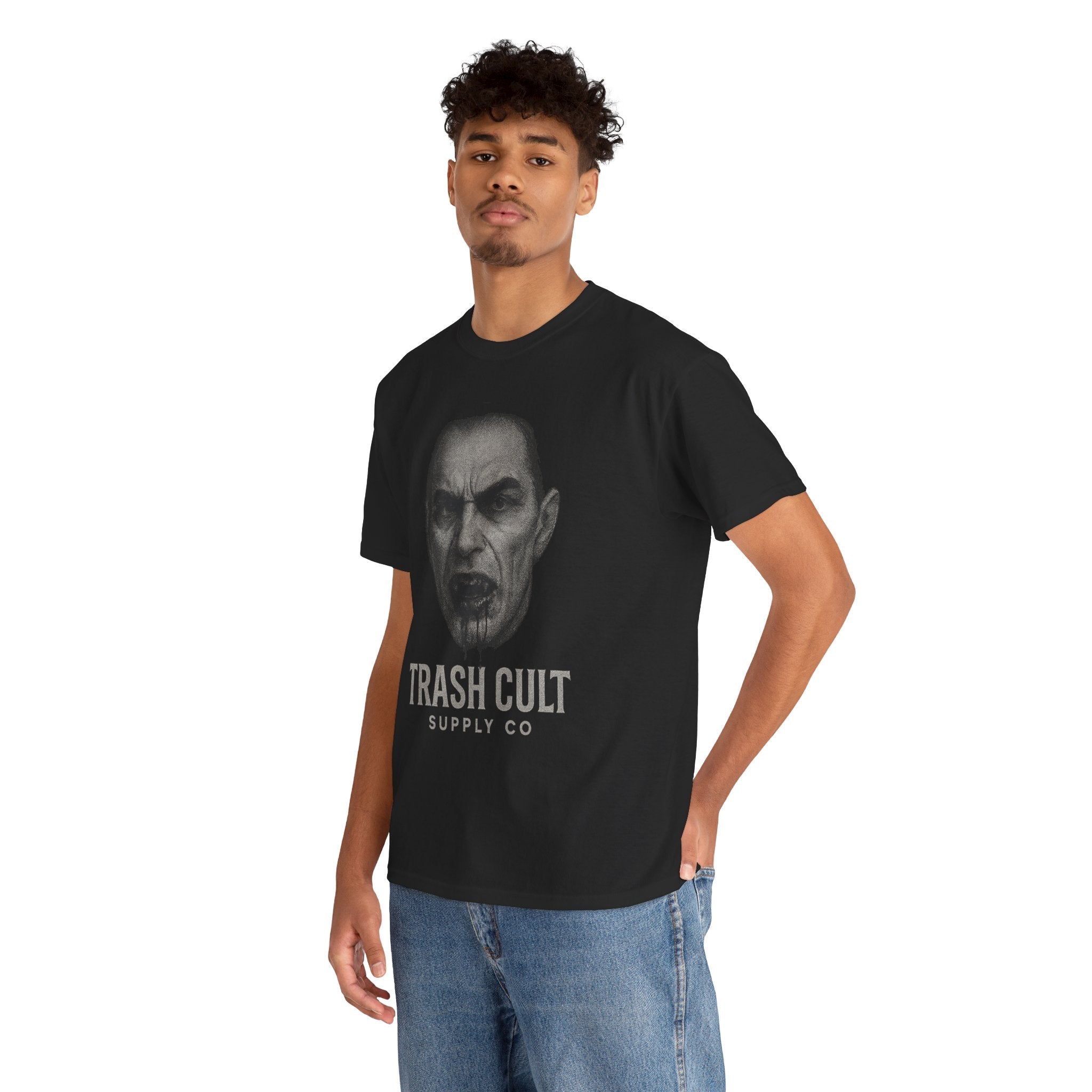 Gothic Graphic Tee, Unisex Heavy Cotton T-Shirt, Festival Wear, Statement Fashion, Halloween Outfit, Casual Street Style