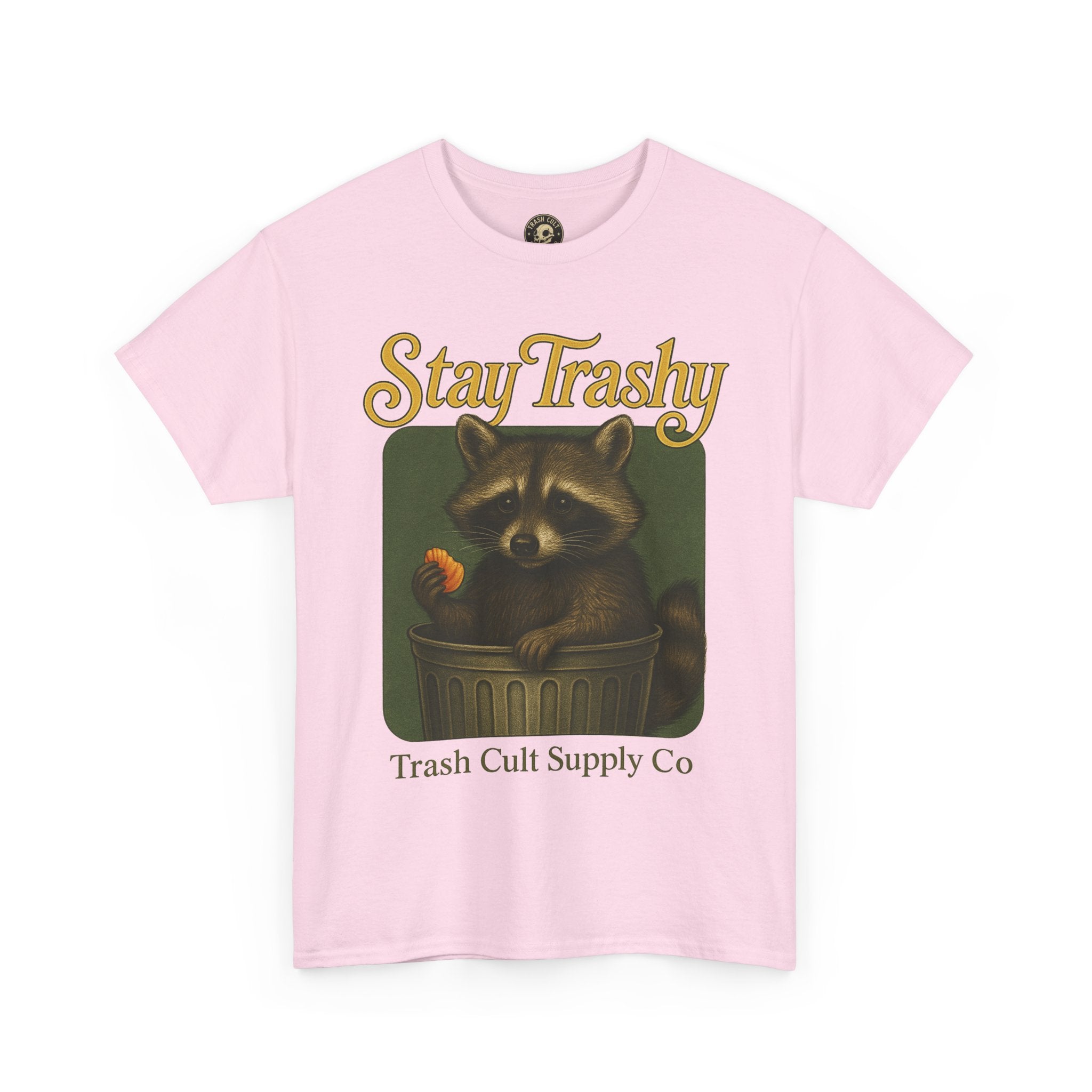 Stay Trashy Raccoon T-Shirt – Vintage-Style Cute Trash Panda | Trash Cult Supply Co | Gildan 5000