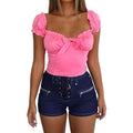 Mid-Waist Denim Bottoms