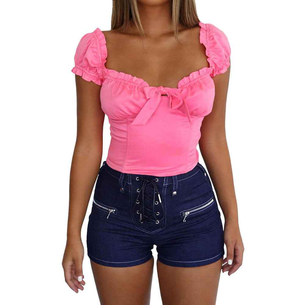 Mid-Waist Denim Bottoms